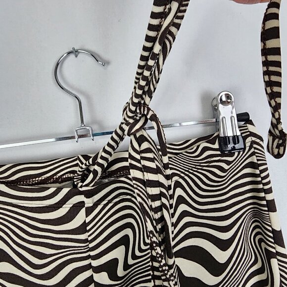 H&M Divided Flare Leg Animal Print Tie Waist‎ Pants XS - Picture 4 of 5